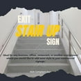 thumbnail image 6 of ADA CENTRAL SIGNS - 6" X4" Exit Stair Up Sign - ADA Compliant Tactile Graphics Grade 2 Braille Text | Fire Safety Emergency Exits, Stairwell Wall Signs for Malls, Offices, Schools, and Restaurants, 6 of 7