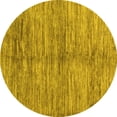 thumbnail image 1 of Ahgly Company Indoor Round Abstract Yellow Contemporary Area Rugs, 8' Round, 1 of 4