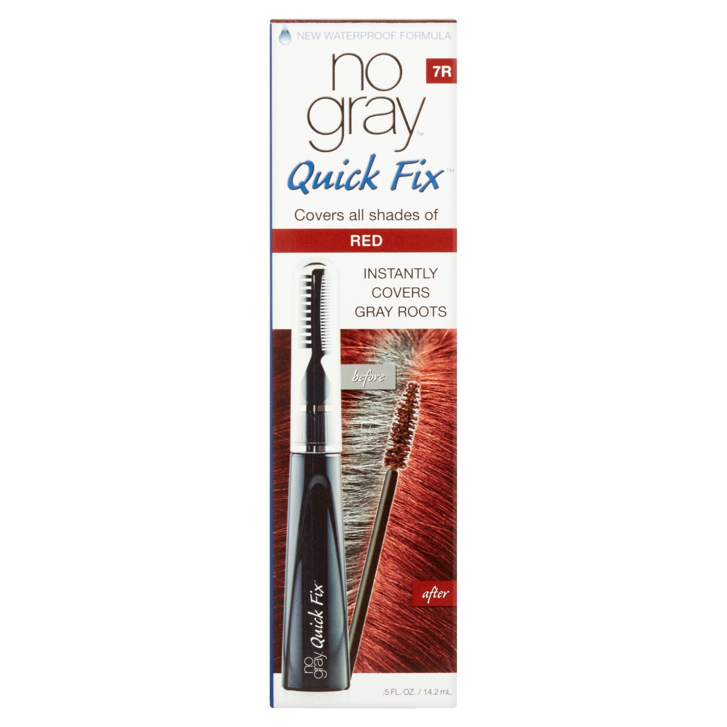 No Gray Quick Fix Hair Color, Waterproof Roots TouchUp for Red Hair