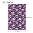 thumbnail image 3 of Rateoe Skull Flower Pattern Passport Holder Wallet Leather Mulit-purpose Travel Wallet Credit Cards Case ,Passport Cover for Women Men-6.5 in, 3 of 5