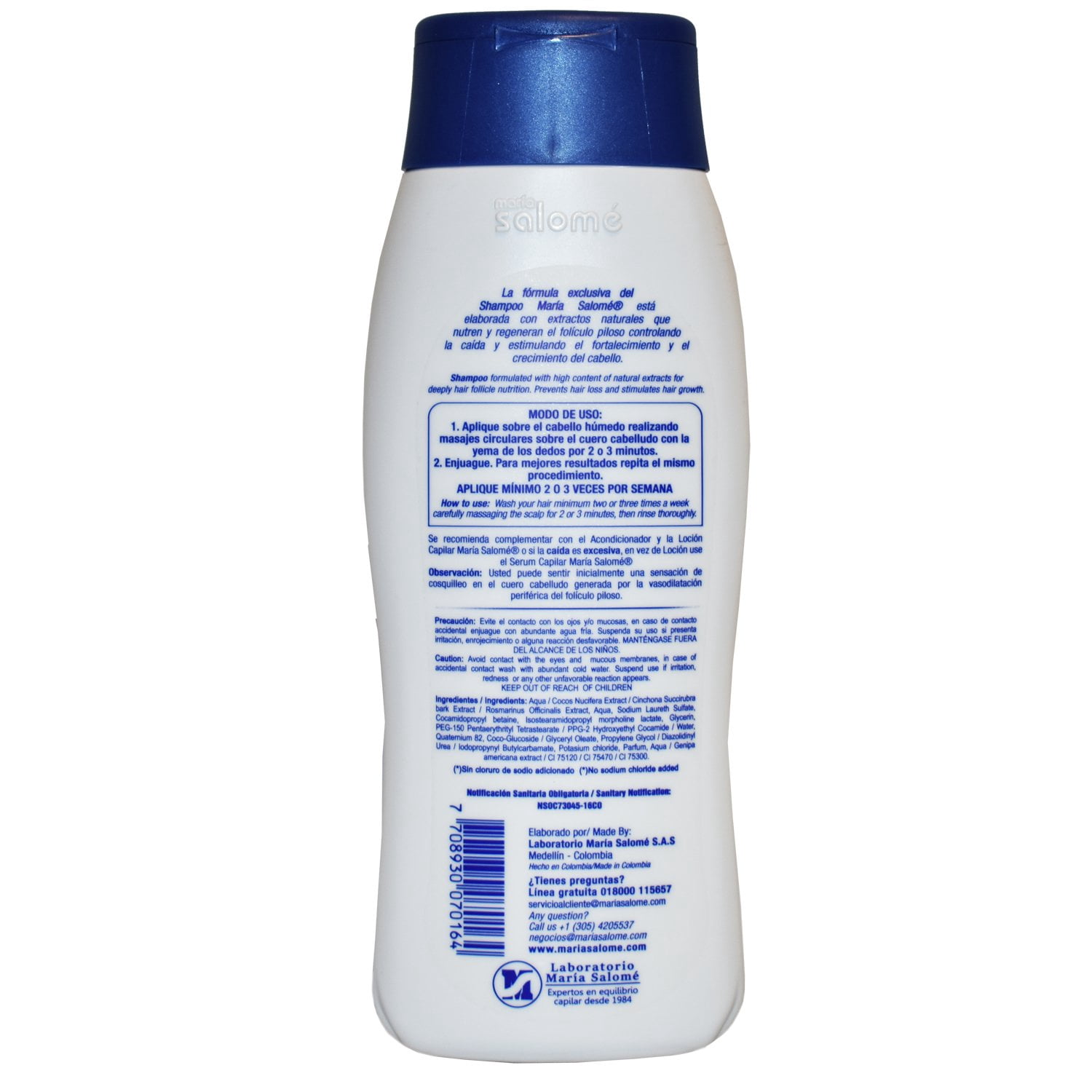Maria Salome Traditional Hair Loss Prevention kit of Shampoo 13.5 fl.oz. - Conditioner 13.5fl.oz. - Lotion 11.8 fl.oz. Natural Products for Thinning Hair