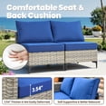 thumbnail image 5 of Vcatnet Outdoor Furniture 10 Pieces Patio Conversation Set All-Weather Rattan Wicker Outdoor Sectionals with Swivel Rocking Chair and Solar-Powered Coffee Table Navy Blue, 5 of 11