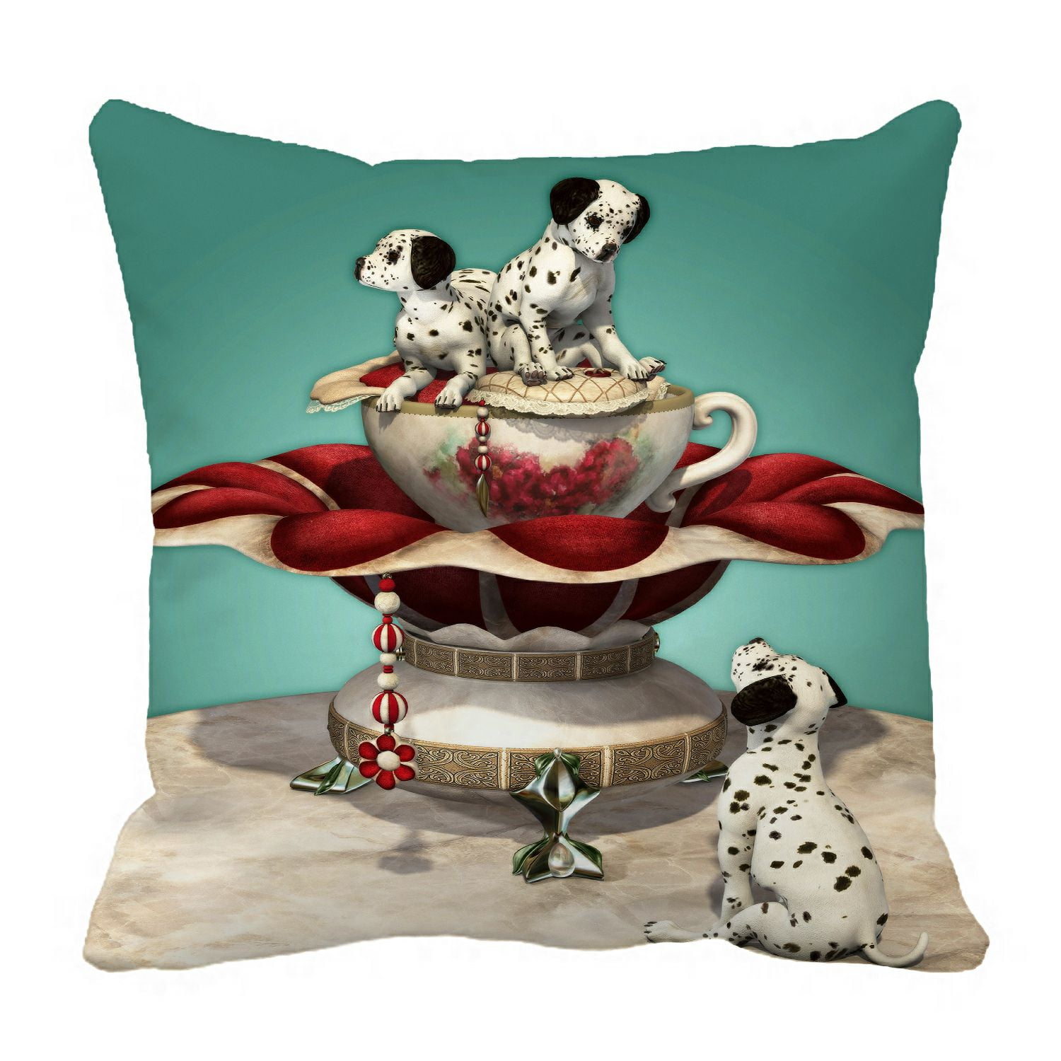 HATIART Dalmatian Puppies Pillow Case Pillow Cover Pillow Protector Two Sides For Couch Bed 16x16 Inch Walmart