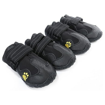 Dog Shoes for Large Dogs  Waterproof Anti-Slip Dog Boots & Paw Protectors for Summer Hot Pavement Winter Snow  Breathable and Reflective Dog Booties for