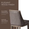 thumbnail image 4 of Maven Lane Vienna Counter Stool, Reclaimed Oak Finish w/ Ronan Stone Vegan Leather, 4 of 6