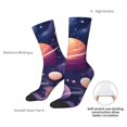 thumbnail image 4 of Disketp Planet Pastel Galaxy Unisex Crew Socks Lightweight Breathable Ventilation Ankle Socks, Mid-calf socks for Daily, 4 of 6