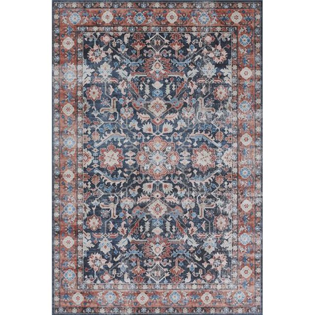 Novogratz DOHENDOH-4NVY7696 7 ft. 6 in. x 9 ft. 6 in. Doheny Machine Made Transitional Rectangle Area Rug, Navy