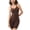 Brown, variant on SWSMCLT Women's Tummy Control Bodysuit Shapewear Cami Shaper Low Back Open Bust Soft Slim V Neck Firm Plunge Slimmer Black Large