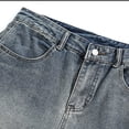 thumbnail image 6 of DPTALR Men's Summer Fashion Solid Color Zipper Fly Straight Leg Denim Cargo Shorts with Pockets,Gray,Big and Tall Men L, 6 of 7