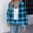 *Blue 1, variant on Women's Striped Waffle Jacket With Pockets,Long Sleeve Zip Up Casual Jacket, Lightweight Sweatshirts White,Womens Plus S