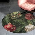 thumbnail image 4 of Christmas Balls Colorful Round Carpet Circle Rug Outdoor Patio Area Rug Washable Large Area Rugs Hallway Room Decor Fitness Mats, 4 of 8