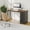 Brown + black, variant on 47" Rustic Computer Desk with 5 Drawers, Reversible Modern Writing Table with Metal Legs, Storage Workstation for Home Office and Small Spaces