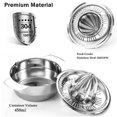 thumbnail image 3 of Exprimidor De Limon Exprimidor De Citricos Manual 450ml Fabricado En Acero Inoxidable 18/8. Afortunado Sencillez, 3 of 5