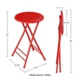 thumbnail image 2 of Lavish Home Folding Stool Set of 4 - 24in Stools with 225lb Capacity (Red), 2 of 6