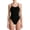 Black, variant on Swim Womens Hydrastrong Solid Cutout One Piece (Midnight Navy,38) (Midnight Navy, 38)