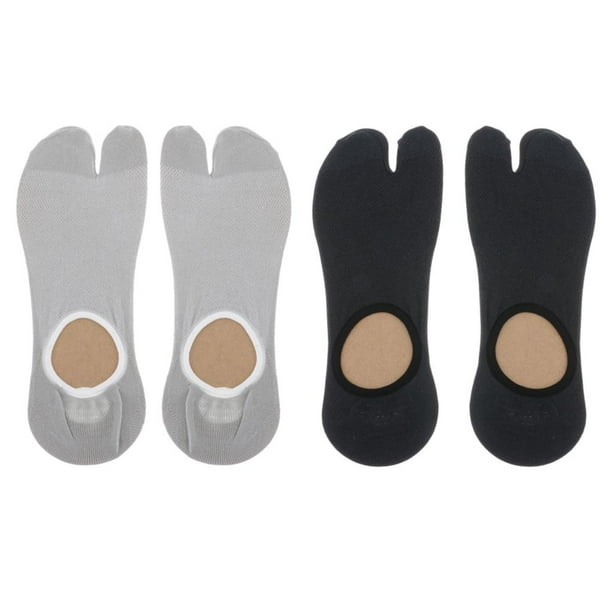 2 pares de calcetines de con abertura tobillo, 2 del pie, calcetines antideslizantes , transpirables