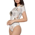 thumbnail image 2 of The Xecao Rabbit In Space Women's Crew Neck Body Suit, a short-sleeved bodysuit and basic swimsuit, both comfort and style for dating and daily life, 2 of 9