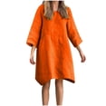 thumbnail image 1 of cfhntfmh Robes de Détente pour Femmes Grande Taille à Manches Longues Robe Mini Décontractée d'Automne Surdimensionnée à Col Rond Robe T-Shirts Fluide, 1 of 6