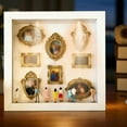 thumbnail image 2 of DIY Mini Museum Silhouette Box Shadow Box Frame Kit with Gold Mini Frames & Figurines for Home Decor,Black, 2 of 7
