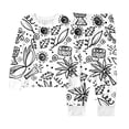 thumbnail image 4 of Huowey Girls Toddler Outfits Carnival Stylish Print Long Sleeve Crewneck Pullover Top Shirts And Trousers 2 Piece Home Wear Breathable Soft Cozy Clothes Sets Tracksuit,White,3-4 Years, 4 of 7