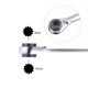 thumbnail image 3 of Llave de trinquete reversible 4 en 1 Uxcell, 8-10-12-14mm 12 puntos de doble extremo, 72 dientes, métrico, CR-V, 3 of 5