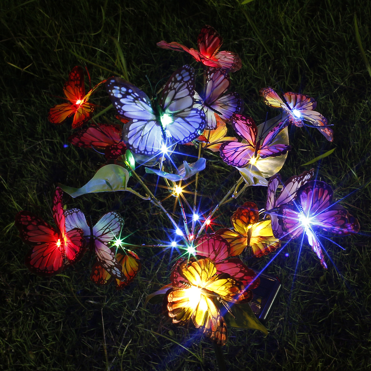 KTCINA 2Pack Solar Butterfly Lights, Solar Stake Lights Butterfly  Decorative Lights IP65 Waterproof Solar Powered Lawn Lamp Landscape Stakes  Light LED Decorative for Yard Lawn Patio
