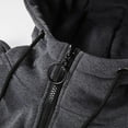 thumbnail image 5 of gbyLJF Mens Quarter Zipper Pullover Sweaters Long Sleeve Fleece Hooded Sweatshirts Warm Winter Solid Color Pocket Hoodie, 5 of 9