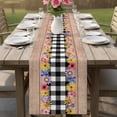 thumbnail image 4 of Colorful Flowers Table Runner 72 Inches, Spring Floral Elegant Pastoral Wooden Bed Runner Dresser Scarves Tabletop for Indoor Outdoor Parties/Ceremony/Banquet, 16" x 72", 4 of 8