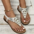 thumbnail image 2 of Women's Flat Summer Sandals: with Adjustable Ankle Strap & Comfortable Open-toe design, 2 of 13
