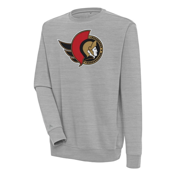 Men's Antigua  Heather Gray Ottawa Senators Victory Pullover Sweatshirt
