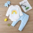 thumbnail image 4 of Baby Girl's Three Piece Bodysuit with Pants and Headband Outfit, 4 of 5
