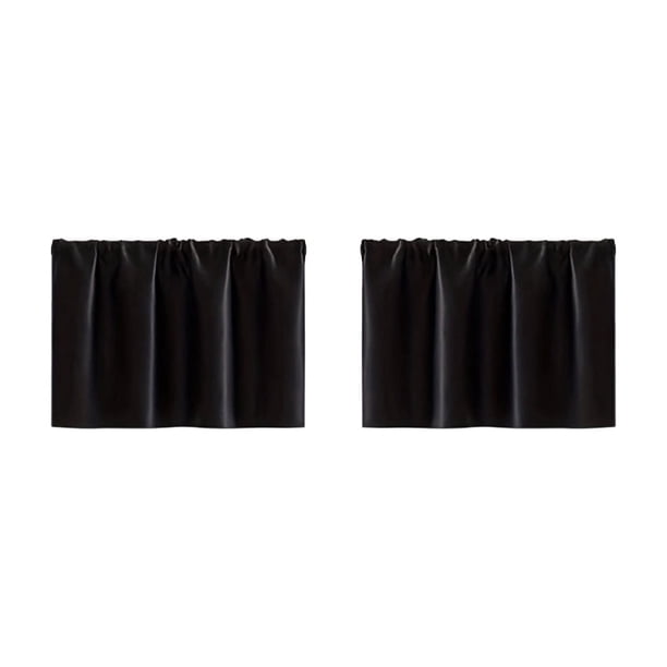 Cortina pequeña impermeable de doble cara,mate,para barra,parasol,media cortina para puerta o mueble de fregadero de cocina,cenefa para ventana,para el hogar,cafetería,baño.Bloquea la luz a