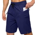 thumbnail image 2 of UVEASISHA Straight Leg Cargo Shorts for Men Zipper Pockets Lightweight Fishing Shorts Stretch Waist Drawstring Outdoor Hiking Short PantsNavy 3XL, 2 of 5