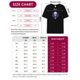 thumbnail image 7 of T Shirts for Women Short Sleeve Cotton Crewneck T-Shirt, Cool Skeleton Starry Sky Planet Tee Tops Casual Basic T-Shirts, XS-5XL Black XS, 7 of 7