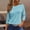 Light Blue, variant on CLOISE Tees for Women Fall Fashion Striped Blouses Round Neck 3/4 Sleeve Tees Comfy Basic Tops Y2k Outfits White 2XL