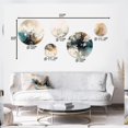thumbnail image 4 of Designart "Abstracted Realities Green and Cream II" Abstract Metal Wall Art Set of 5 Piece, 4 of 5