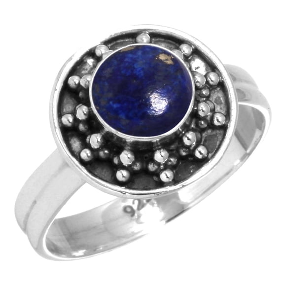 Natural Lapis Ring 925 Sterling Silver Handmade Jewelry