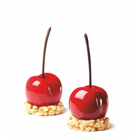 Pavoni Tutti Frutti Silicone Baking Mold Freezing Mould, Cherry/Peach