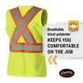 thumbnail image 5 of Pioneer Safety Vest for Women with Pockets - Hi-Vis Reflective Tape - for Construction - Yellow/Green, 5 of 8