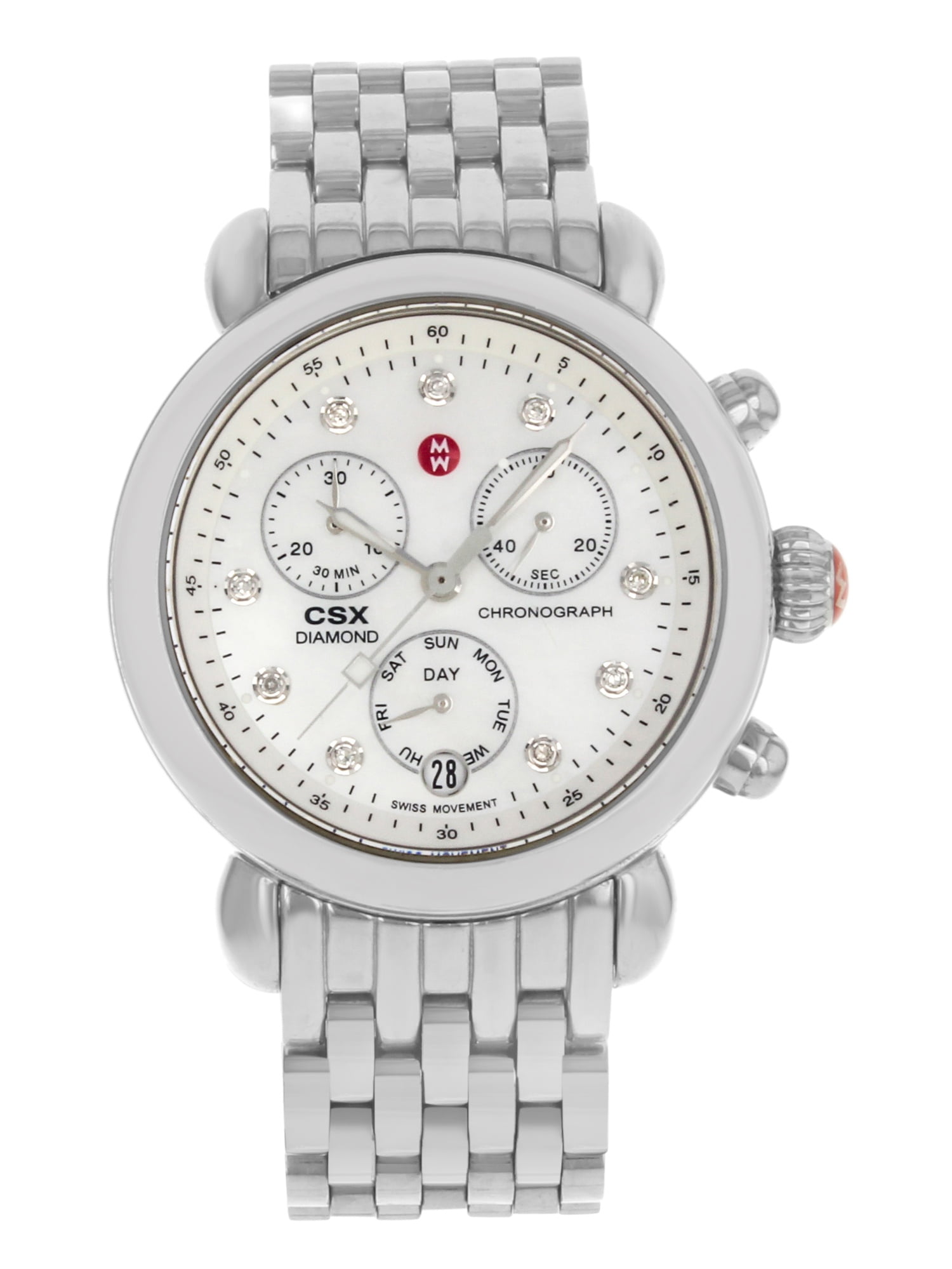 Michele Women's MWW03M000120 CSX 36 Chronograph Diamond Stainless Steel