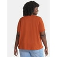 thumbnail image 5 of Terra & Sky Women's Plus Size V-Neck Tee with Short Sleeves, Sizes 0X-4X, 5 of 5
