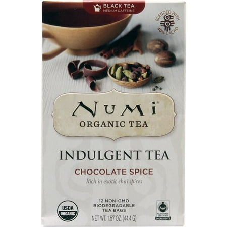 Numi Organic Thé Indulgent Thé Chocolat Spice 12 sachets de thé