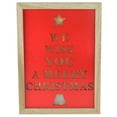 thumbnail image 1 of Northlight 11.75" Rouge et Brun Noël Conduit Batterie Fonctionne Décoration Murale, 1 of 6