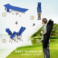thumbnail image 4 of Outsunny Folding Camping Cot, Portable Sleeping Bed for Travel, Navy Blue, 4 of 10