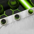thumbnail image 4 of Feelyou Neon Green Gamepad Blackout Curtains Set of 2 (52x84 Each), Chic Honeycomb Abstract Window Curtains, Teens Kids Boys Girls Curtains and Drapes, Living Room Curtains Decor, 4 of 6