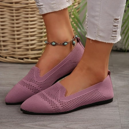

Xysaqa Flats for Women Flats Shoes Women Dressy Comfortable Fashion Women Ventilate Casual Round Head Comfy Casual Shoes Black Shoes Women on Clearance