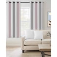 thumbnail image 2 of Pink Grey Striped Blackout Curtains 72 Inches Long for Bedroom, Geometric Vertical Stripes Minimalist Thermal Insulated Room Darkening Black Out Window Curtain Panels Grommet Drapes for Living Room, 2 of 8