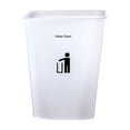 thumbnail image 6 of Squares Open Top Waste Bin, Small Trash Can, Suitable For Household Bathroom Kitchen Bedroom Office Waste Basket Modern Design Plastic Trash Can, White 9.25*7.8*7.8in, 6 of 6