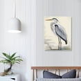 thumbnail image 3 of JEUXUS Adecuado Bird Wall Art set of Modern Style Canvas Paintings Heron Pictures Framed Bird Prints Artwork Gray Retro Vintage Home Decor Hang for Living Room Bedroom Bathroom 16x20in, 3 of 4