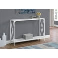 thumbnail image 2 of ACCENT TABLE - 48"L / WHITE / WHITE METAL HALL CONSOLE, 2 of 4